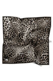 Bej Leopar Desen Twill Ipek Esarp