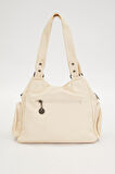 Beyaz Kemer Askılı Omuz Çantası