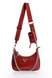 Küçük Ve Şık Premium Kalite Uzun Askılı Kadın Omuz Çantası 930420 Kırmızı