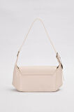 Krem Kalp Aksesuar Detaylı Omuz Çantası