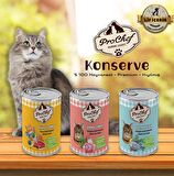 Prochef 12 Adet Yavru Kuzu Etli Kıyılmış Kedi Maması ( 415 Gr 12'li Pro Chef Konserve Yaş Mama )