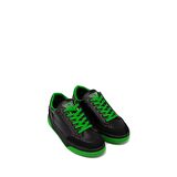 BENETTON BN-30367 SİYAH / YEŞİL KADIN BAĞLI SPOR AYAKKABI
