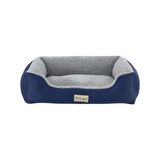 Pet Comfort Bravo Duo Mirinda M Peluş Kaymaz Taban Gri - Mavi Orta Irk Köpek Yatağı