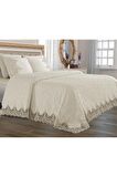 Çeyiz Diyarı Çift Kişilik Emboss Battaniye Krem 240 x 260 cm