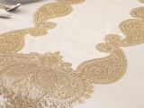 Verna Masa Örtüsü 160x260 Cm 26 Parça Krem Gold