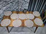 Violet Kordone 7 Parça Yemek Takımı Krem Gold