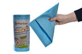 Ponitex 4450 (12 Adet) Süper Emici Perforeli Pratik Hassas Temizlik Bezi 50 Yaprak 25x30 cm. (MAVİ)