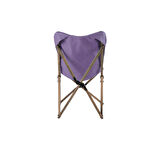 BAG THE JOY KIDS KATLANIR AHŞAP KAMP & BAHÇE SANDALYESİ ANTRASİT İSKELET – MOR KILIF