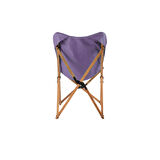 BAG THE JOY KIDS KATLANIR AHŞAP KAMP & BAHÇE SANDALYESİ KAHVERENGİ İSKELET – MOR KILIF