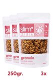 3 Paket Çikolata Çilek Fındık Glutensiz İlave Şekersiz Vegan Granola 250gr