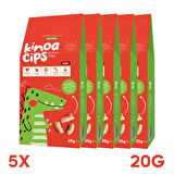 5 Paket 20G Sade Kinoa Cipsi for Kids Glutensiz Vegan Yağsız Cips Çocuklara Özel Ambalaj Sevimli Dinozor