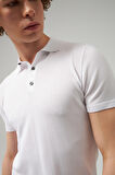 Ds Damat Slim Fit Beyaz Düz Örgü T-shirt 0HF069421001M