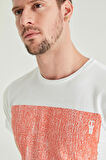 Twn Slim Fit Beyaz Baskılı T-Shirt 0EC145986042M