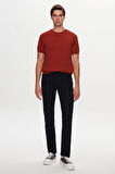 Twn Slim Fit Kiremit Düz Örgü T-Shirt 1EF060638904M