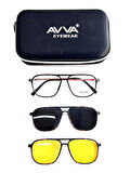 AVVA 2116 C2 POLARİZE&ANTİFAR KLİPSLİ ERKEK GÜNEŞ GÖZLÜĞÜ
