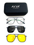 AVVA 2119 C4 L-G  Polarize&antifar Klipsli Erkek Güneş Gözlüğü
