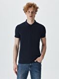 Polo Yaka Lacivert T-shırt