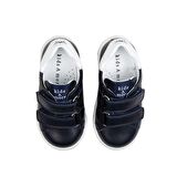 Papillon Çift Cırtlı Deri Unisex Çocuk Ayakkabı Lacivert