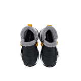 Manarola Çift Fermuarlı İçi Peluş Kürklü Paraşüt Kumaş Erkek Çocuk Bot Siyah