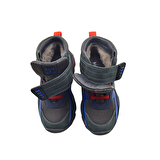 Arthur Cırtlı ve Lastikli İçi Kürklü Deri Erkek Çocuk Bot Füme-Saks