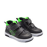 Rukven Çift Cırtlı Deri Erkek Çocuk Bot Siyah