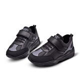 Alben Cırtlı Lastikli Erkek Çocuk Spor Ayakkabı Siyah