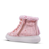 Heira Unicorn Desenli İçi Peluş Kürklü Kız Bebek Bot Pembe