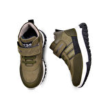 Explore Tek Cırtlı Hakiki Deri Erkek Çocuk Bot Haki 