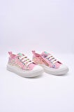 Sweet Kız Çocuk Pullu ve Bağcıklı Pembe Renk Sneaker