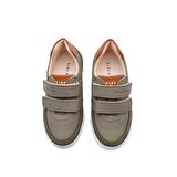 Paus Çift Cırtlı Deri Erkek Çocuk Ayakkabı Haki