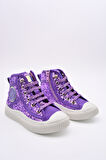 Magic Kız Çocuk Pullu ve Bağcıklı Lila Rengi Sneaker