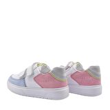 Daisy Çift Cırtlı Deri Kız Çocuk Ayakkabısı Açık Mavi