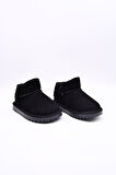 Kugga Kız Ve Erkek Çocuk İçi Kürklü Siyah Renk Bot