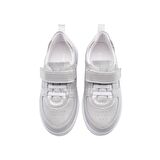 Rolly Tek Cırtlı Deri Kız Çocuk Ayakkabı Gümüş