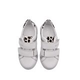 Jamilia Çift Cırtlı Deri Kız Çocuk Ayakkabı Beyaz