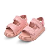 Lady Çift Cırtlı Vegan Deri Kız Çocuk Sandalet Pudra