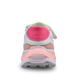 Yoyo Cırtlı Lastikli File Detaylı Deri Kız Çocuk Ayakkabı Pembe