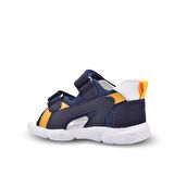 Samba Çift Cırtlı Air File Detaylı Hakiki Deri Erkek Bebek Sandalet Lacivert