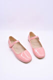 Floransa Kız Çocuk Küt Burun Pembe Renk Babet Ayakkabı