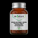 VeNatura Betain HCL (TMG) + Pepsin Betain HCl, Pepsin ve Centiyana Kökü 90 Tablet