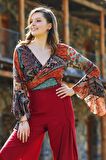 İspanyol Kol Crop Bluz