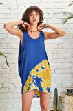 Bohem Stil Kısa Salaş Tunik Elbise