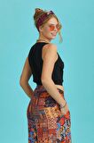 Lastikli Kolsuz Degaje Yaka Şık Crop Bluz