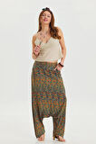 Cep Detaylı Pacası Bağcıklı Etnik Pantolon
