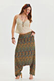 Cep Detaylı Pacası Bağcıklı Etnik Pantolon
