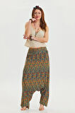 Cep Detaylı Pacası Bağcıklı Etnik Pantolon