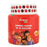Vitago Kids Gummies Vitamin D3, Kalsiyum İçeren Çiğnenebilir Form Takviye Edici Gıda