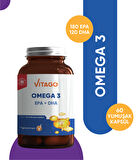 Vitago Premium Omega 3 İçeren Softjel Takviye Edici Gıda 60'lı