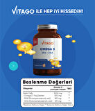 Vitago Premium Omega 3 İçeren Softjel Takviye Edici Gıda 60'lı
