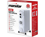Mars Star Turbo Fanlı 11 Dilim Elektrikli Yağlı Radyatör, 2500 Watt Petek Isıtıcı - B08F